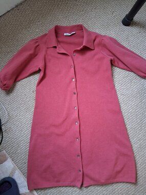 Zara cotton blend dress S